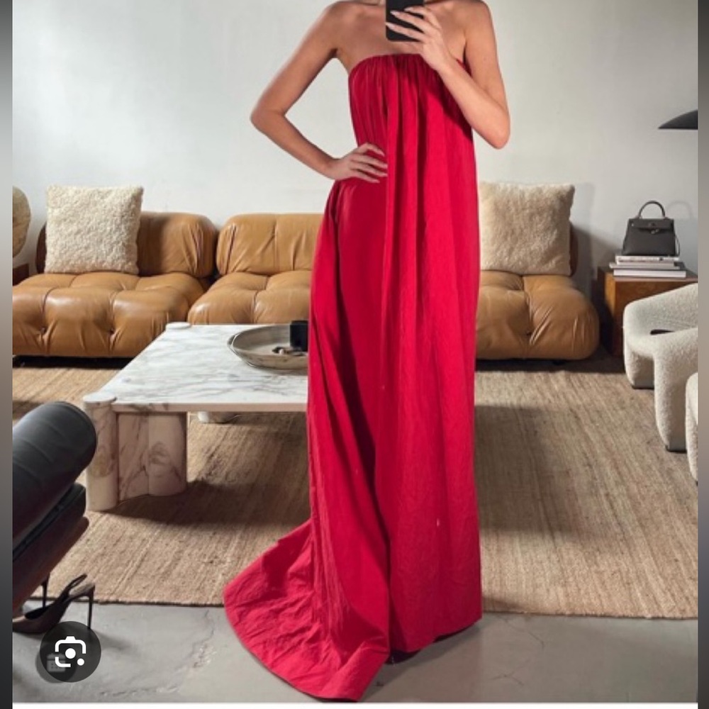 ISO Helsa Red Crinkle Dress in M